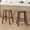 29 Inch HDPE Patio Bar Stool Set of 2, Armless Saddle Design, Weather-Resistant, Outdoor Seating